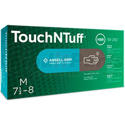 Ansell 93250080 Ansell TouchNTuff 93-250 Nitrile Powder Free Disposable Glove, 5 Mil, Dark Grey, M, 100/Box
