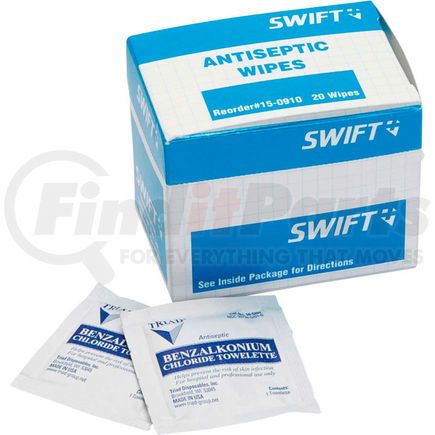 North Safety 150910 North&#174; by Honeywell 150910, Antiseptic Wipes, 20 Per Box
