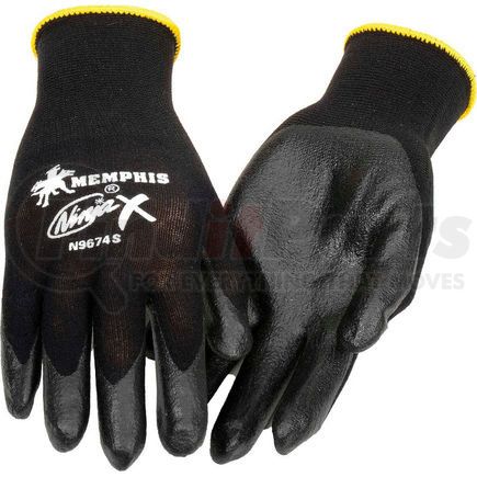 MCR Safety N9674L Ninja X Bi-Polymer Coated Palm Gloves, Memphis Glove N9674L, 1-Pair