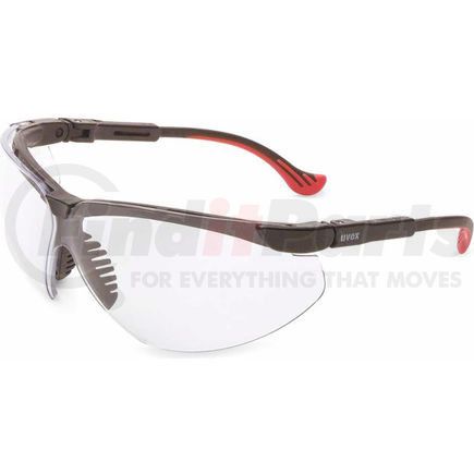 North Safety S3300HS Uvex&#174; S3300HS Genesis XC Safety Glasses, Black Frame, Clear HS Lens