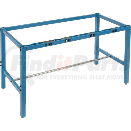 Global Industrial 249606BBL Global Industrial&#153; 72x30 Steel Square Tube Height Adj Production Workbench, Electric Frame Blue