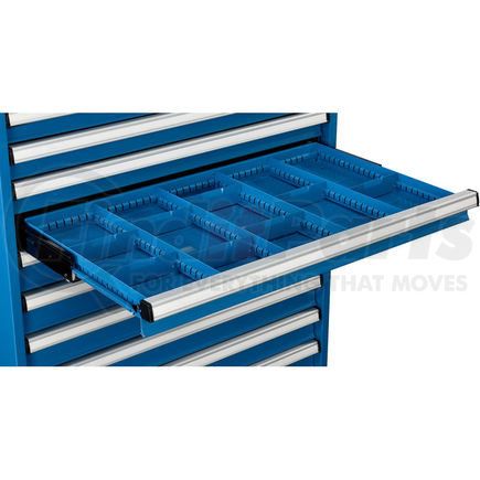 Global Industrial 298452 Global Industrial&#8482; Dividers for 3"H Drawer of Modular Drawer Cabinet 36"Wx24"D, Blue