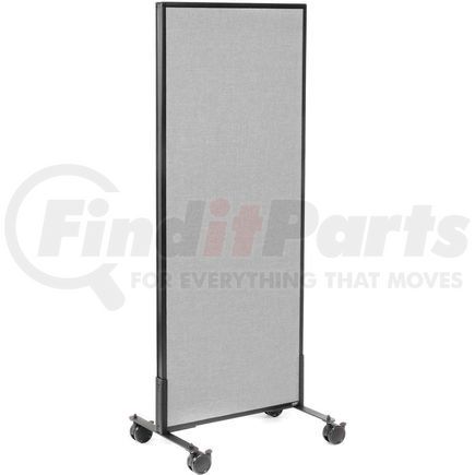 GLOBAL INDUSTRIAL 694953MGY Interion&#174; Mobile Office Partition Panel, 24-1/4"W x 63"H, Gray