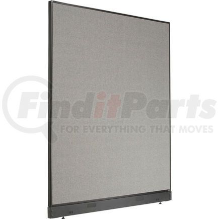 GLOBAL INDUSTRIAL 238640PGY Interion&#174; Office Partition Panel with Pass-Thru Cable, 60-1/4"W x 76"H, Gray