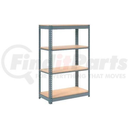 Global Industrial 255660 Global Industrial&#8482; Heavy Duty Shelving 48"W x 18"D x 72"H With 4 Shelves - Wood Deck - Gray