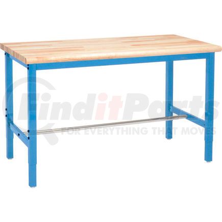 Global Industrial 607008-BL Global Industrial™ 72"W x 30"D Production Workbench - Maple Butcher Block Safety Edge - Blue