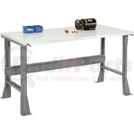 Global Industrial 252385 Global Industrial&#153; 72 x 30 x 34 Fixed Height Workbench Flared Leg - ESD Square Edge - Gray