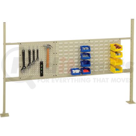 Global Industrial 249718TN Global Industrial&#153; Panel Kit for 72"W Bench, 18"W Pegboard, 36"W Louver, Rail & Uprights Tan