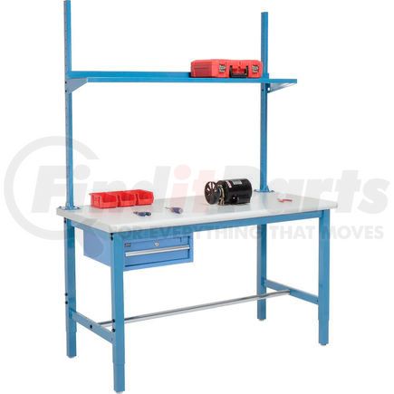 Global Industrial 318994BL Global Industrial™ 72x36 Production Workbench Laminate Safety Edge - Drawer, Upright & Shelf BL