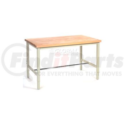 Global Industrial 318895TN Global Industrial™ 48 x 30 Adjustable Height Workbench Square Tube Leg - Birch Square Edge Tan
