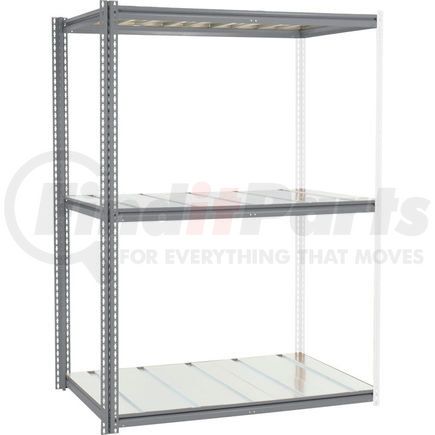 Global Industrial 581050GY Global Industrial™ High Cap. Add-On Rack 60Wx36Dx96H 3 Levels Steel Deck 1300lb Per Level GRY