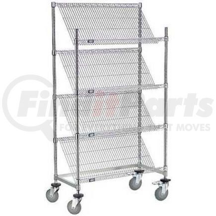 Global Industrial 436956B Nexel&#174; Slant Wire Shelving Suture Cart, 4 Shelves, 36"W x 18"L x 69"H