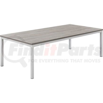 Global Industrial 695755GY Interion&#174; Wood Coffee Table with Steel Frame - 48" x 24" - Gray