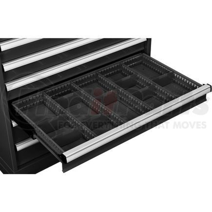 Global Industrial 316071 Global Industrial&#8482; Dividers for 4"H Drawer of Modular Drawer Cabinet 36"Wx24"D, Black