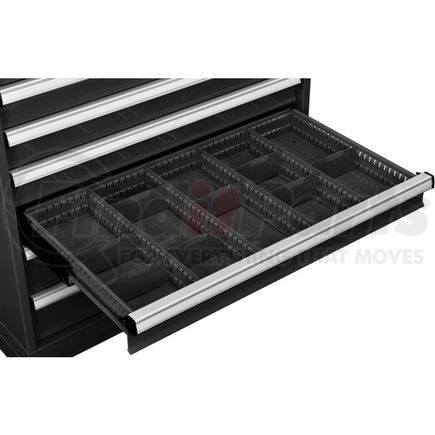 GLOBAL INDUSTRIAL 316071 Global Industrial&#8482; Dividers for 4"H Drawer of Modular Drawer Cabinet 36"Wx24"D, Black