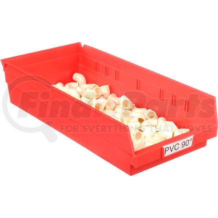 Akro Mils 30158RED Akro-Mils Plastic Nesting Storage Shelf Bin 30158 - 8-3/8"W x 17-7/8"D x 4"H Red