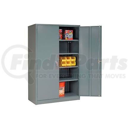 Global Industrial 603600GY Global Industrial™ Storage Cabinet, Turn Handle, 48"Wx24"Dx78"H, Gray, Assembled