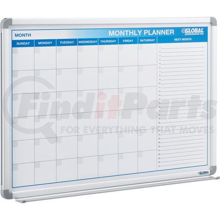 Global Industrial 695525 Global Industrial&#8482; Magnetic Dry Erase Monthly Calendar Board - Steel Surface - 36"W x 24"H