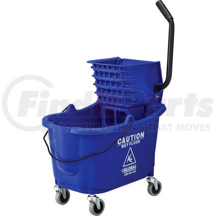 Global Industrial 260594BL Global Industrial&#153; Mop Bucket And Wringer Combo 38 Qt., Side Press, Blue