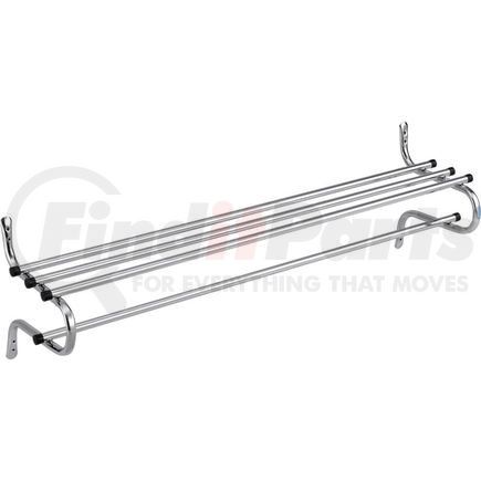 Global Industrial 695828 Interion&#174; Wall Mount Coat & Towel Rack With Shelf, 60"W, Chrome