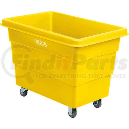 Global Industrial 800313YL Global Industrial&#8482; Plastic Bulk Box Truck, 8 Bushel, direct mount base Yellow