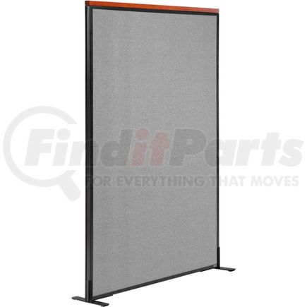 Global Industrial 694847FGY Interion&#174; Deluxe Freestanding Office Partition Panel, 36-1/4"W x 61-1/2"H, Gray