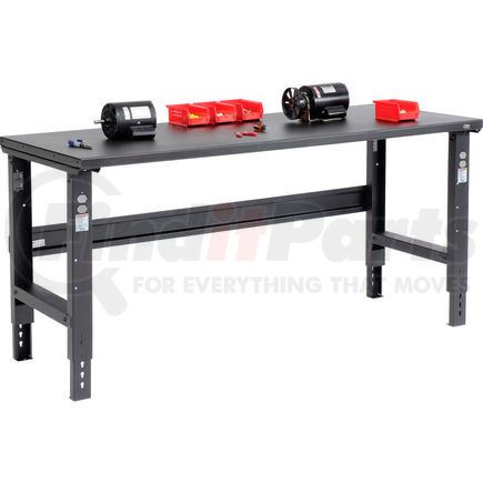 Global Industrial 183155BK Global Industrial™ 72x36 Adjustable Height Workbench C-Channel Leg - Steel Square Edge - Black