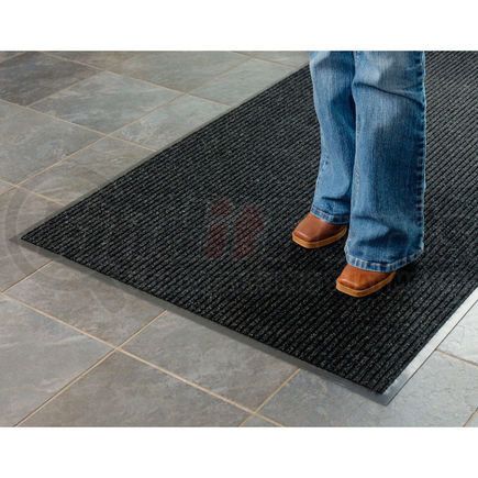 Apache 0103319024X8 Apache Mills Brush & Clean&#153; Entrance Mat 3/8" Thick 4' x 8' Charcoal Gray