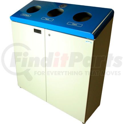 Frost Products 316 Frost Free Standing Three Stream Recycling Station, Blue/Gray