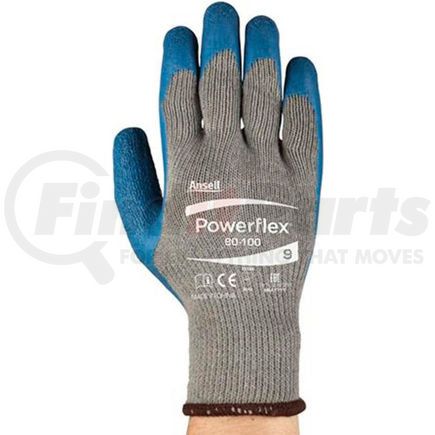 Ansell 206402 Powerflex&#174; Latex Coated Gloves, Ansell 80-100-9, 1-Pair