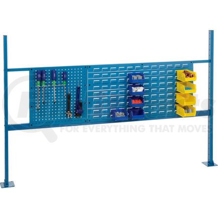 Global Industrial 249718BL Global Industrial&#153; Panel Kit for 72"W Bench, 18"W Pegboard, 36"W Louver, Rail & Uprights Blue