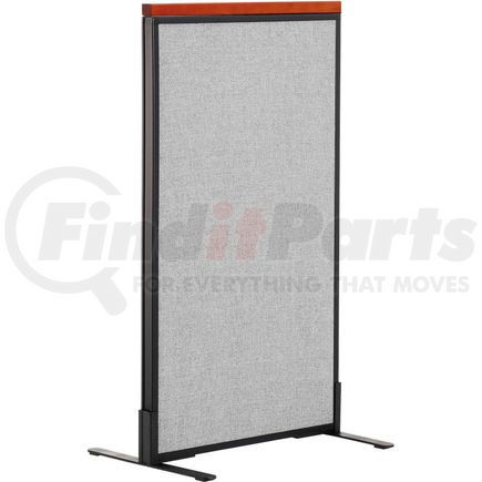 GLOBAL INDUSTRIAL 694652fGY Interion&#174; Deluxe Freestanding Office Partition Panel, 24-1/4"W x 43-1/2"H, Gray