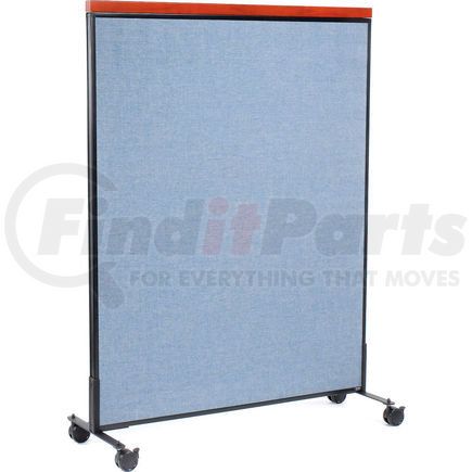 GLOBAL INDUSTRIAL 694971MBL Interion&#174; Mobile Deluxe Office Partition Panel, 48-1/4"W x 64-1/2"H, Blue