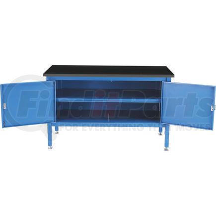 Global Industrial 253968BL Global Industrial™ 60 x 36 Security Cabinet Bench - Phenolic Resin Safety Edge