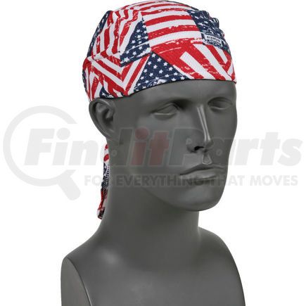 Ergodyne 12477 Ergodyne&#174; Chill-Its&#174; 6615 High-Performance Dew Rag, Stars/Stripes, One Size