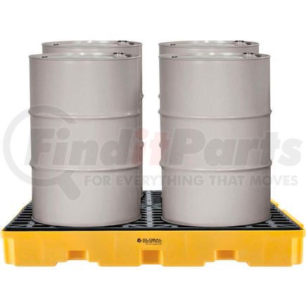 Global Industrial 988953 Global Industrial&#8482; 4-Drum Spill Containment Modular Platform - 2 Piece - Assembled