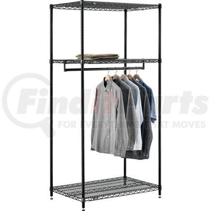 Global Industrial 184450B Free Standing Clothes Rack - 3 Shelf - 36"W x 24"D x 74"H