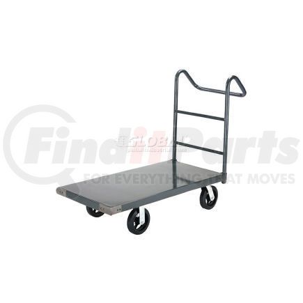 Global Industrial 952130E Global Industrial™ Steel Deck Truck 36x24 2400 Lb. Cap. 8" Rubber Casters - Ergo Handle