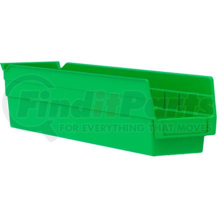 Akro Mils 30128GREEN Akro-Mils Plastic Nesting Storage Shelf Bin 30128 - 4-1/8"W x 17-7/8"D x 4"H Green