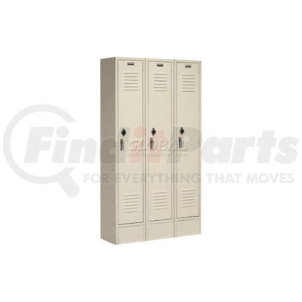Global Industrial 652173TN Global Industrial™ Paramount® Single Tier 3 Door Locker, 15"Wx18"Dx72"H, Tan, Assembled