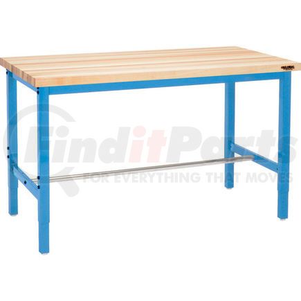 Global Industrial 249188-BL Global Industrial™ 72"W x 24"D Production Workbench - Maple Butcher Block Square Edge - Blue