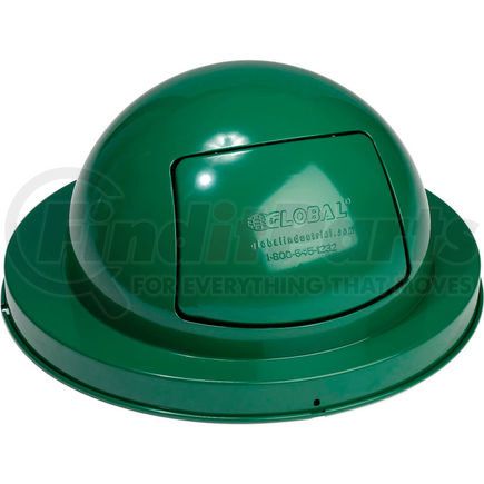 Global Industrial 261843GN Global Industrial&#153; Steel Dome Lid For 36 Gallon Trash Can, Green