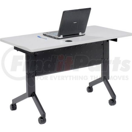 Global Industrial 695218 Interion&#174; Training Table - Flip-Top 48" x 24" - Gray