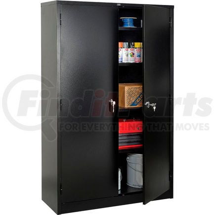 Global Industrial 493311BK Global Industrial™ Storage Cabinet, Turn Handle, 48"Wx18"Dx78"H, Black, Unassembled