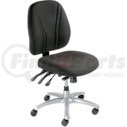 Global Industrial 506568BK Interion&#174; Multifunction Chair With Mid Back, Fabric, Black