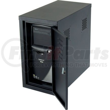 GLOBAL INDUSTRIAL 253700BK - ™ security computer cpu enclosed cabinet side car, black