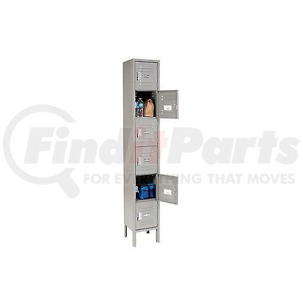 Global Industrial 269696GY Global Industrial&#153; Infinity&#174; Six Tier 6 Door Locker, 12"Wx18"Dx12"H, Gray, Assembled