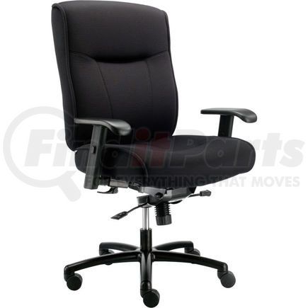 Global Industrial 695489 Interion&#174; Center Tilt Big & Tall Chair With High Back & Adjustable Arms, Fabric, Black