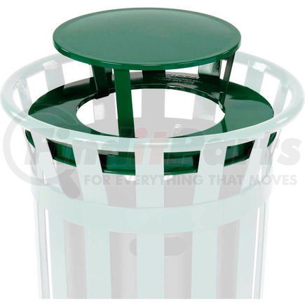 Global Industrial 260CP784 Global Industrial&#153; Steel Rain Bonnet Lid For 24 Gallon Trash Can, Green