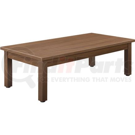 Global Industrial 695753WN Interion&#174; Wood Coffee Table - 48" x 24" - Walnut